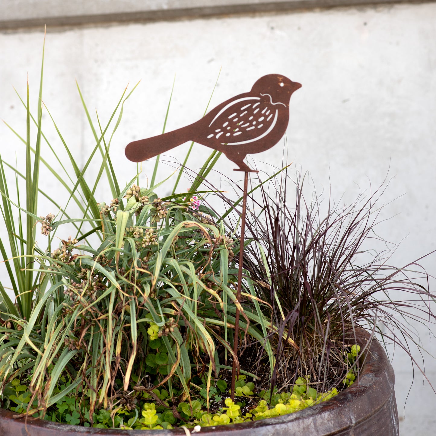 Bronze Bird Garden Stake