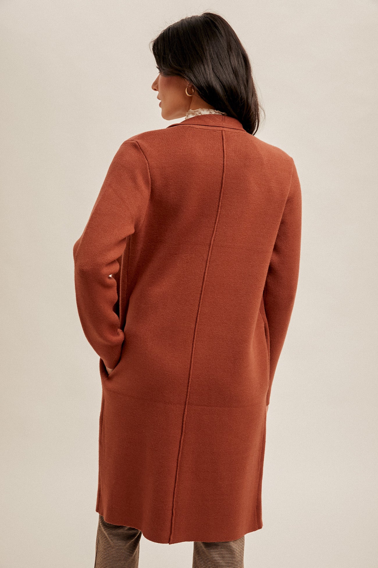 Natalie Collared Long Line Cardigan