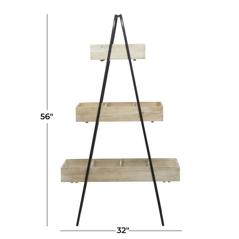Three Tiered Wood Plant Stand