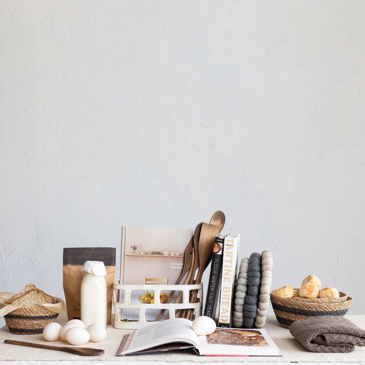 Speckled Stoneware Basket