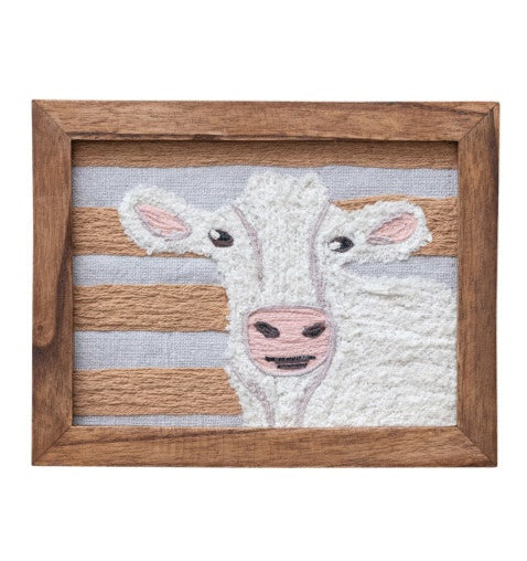Embroidered Farm Friends Wall Decor