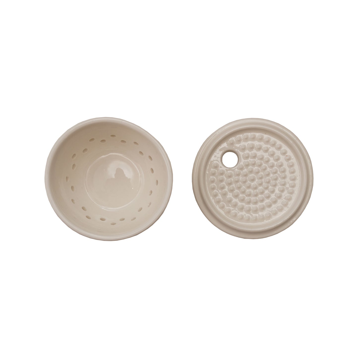 Benson Stoneware Garlic Grater + Container