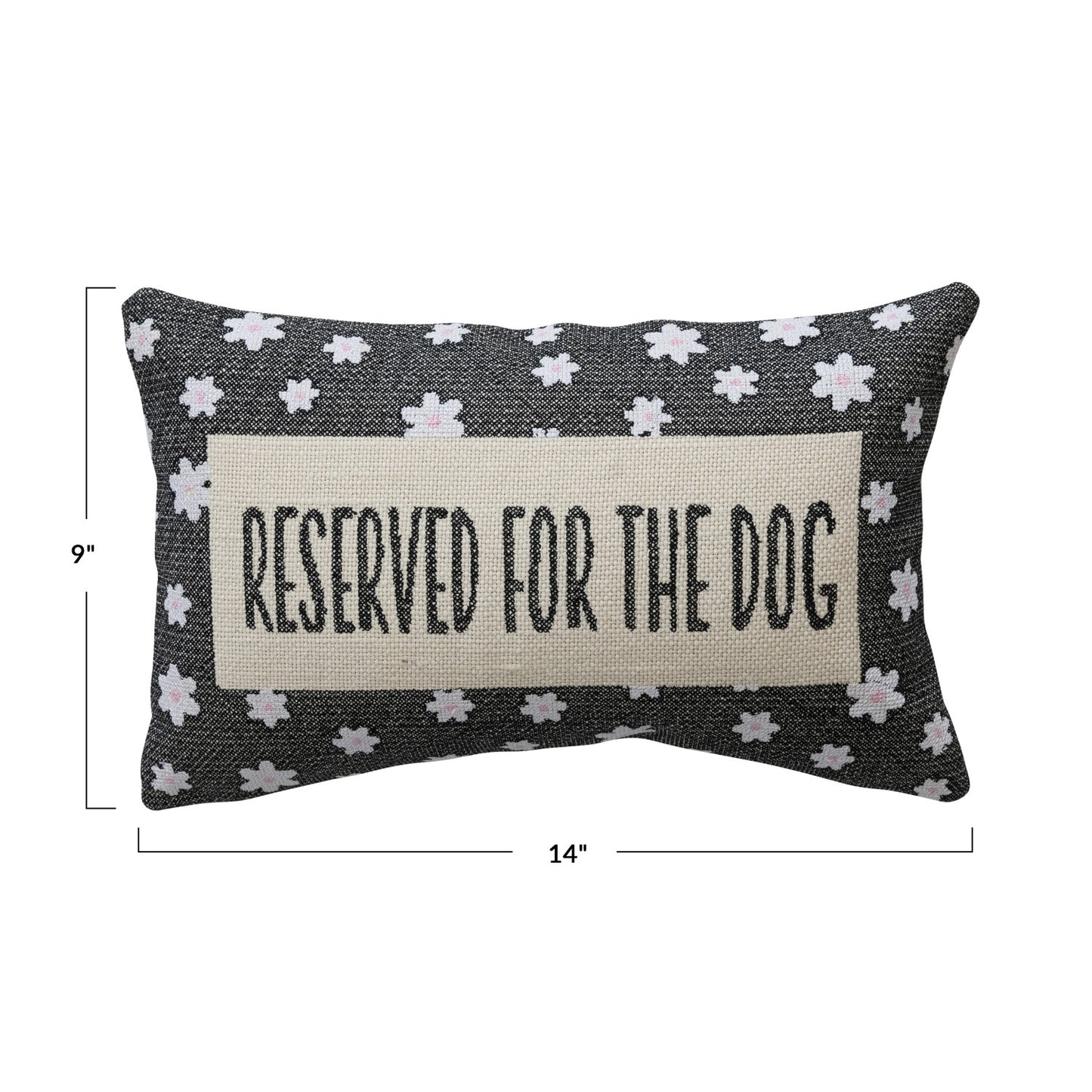 Reserved For The Dog Embroidered Lumbar Pillow