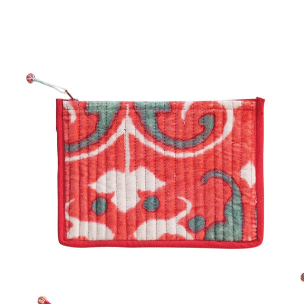 Patterned Velvet Mini Pouch