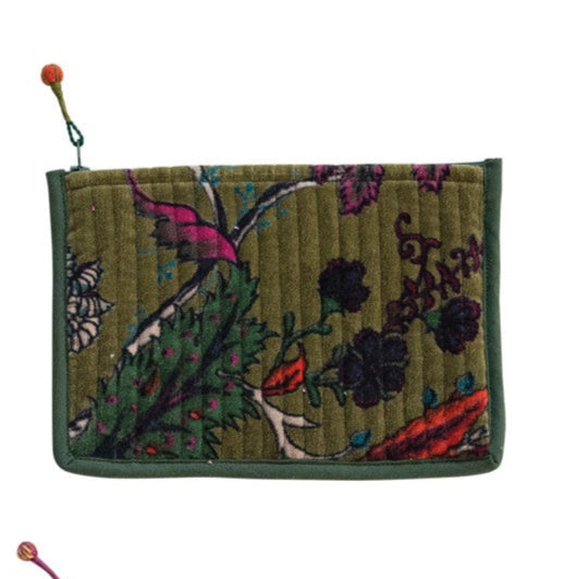 Patterned Velvet Mini Pouch