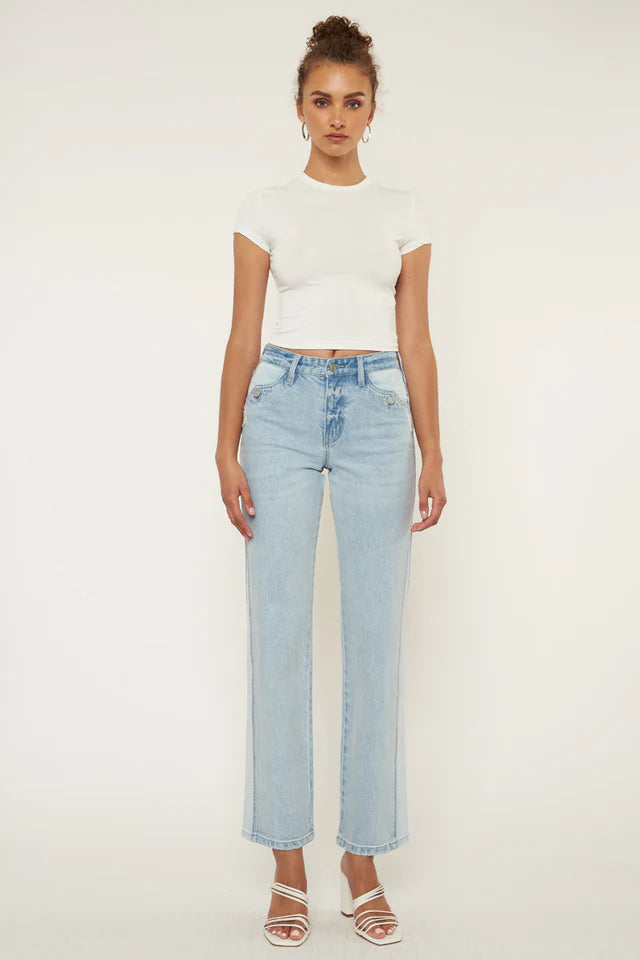 Marie High Rise Straight Leg Jeans
