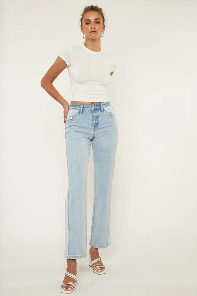 Marie High Rise Straight Leg Jeans