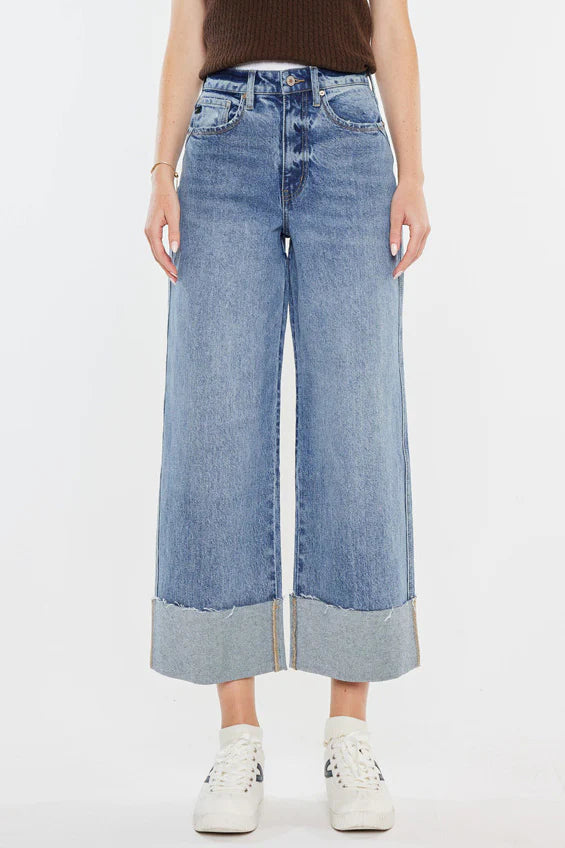 Alfie 90's Cropped Wide Leg Jeans