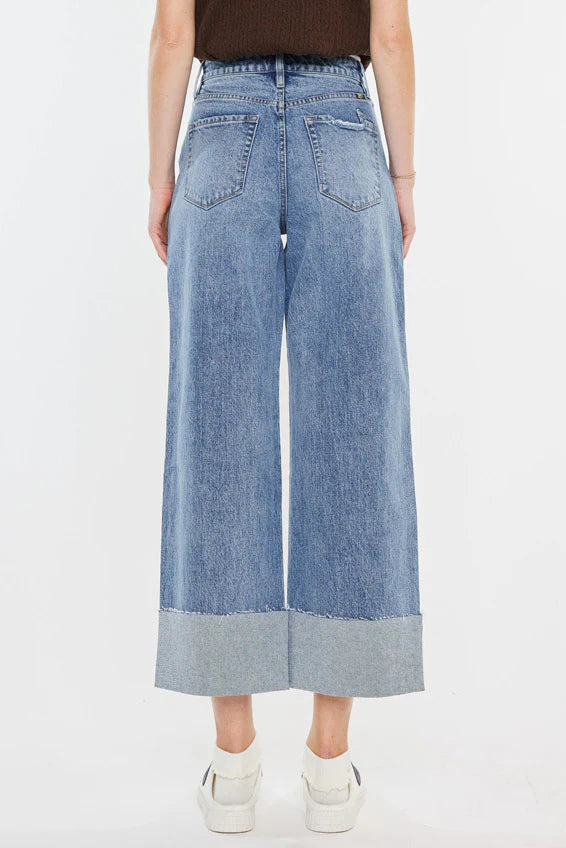 Alfie 90's Cropped Wide Leg Jeans