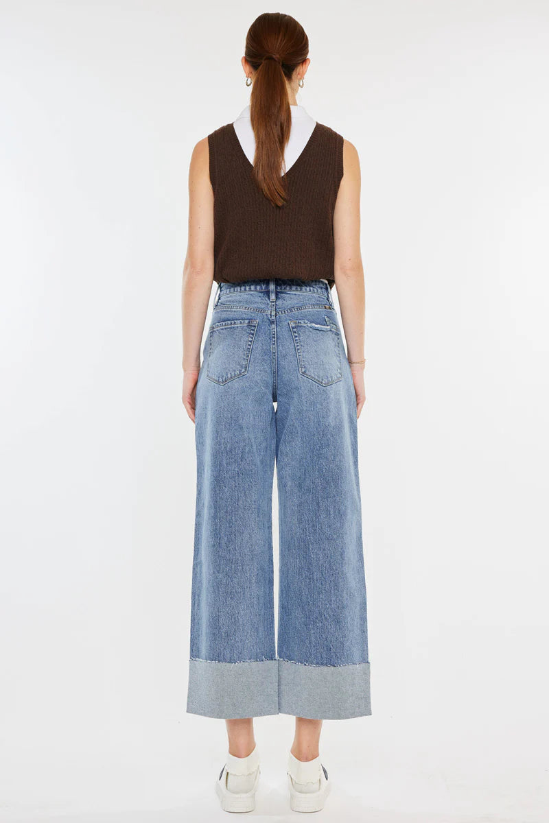 Alfie 90's Cropped Wide Leg Jeans