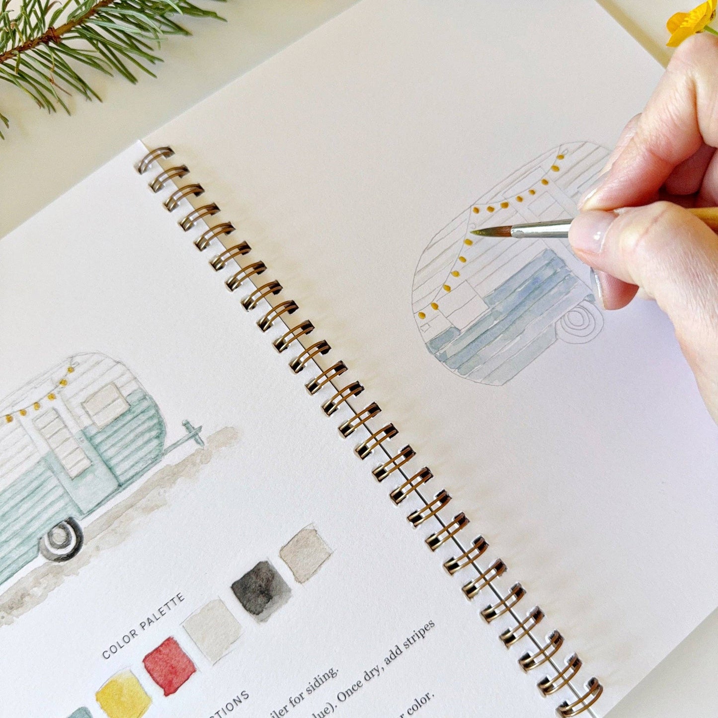 Camping - Watercolour Workbook