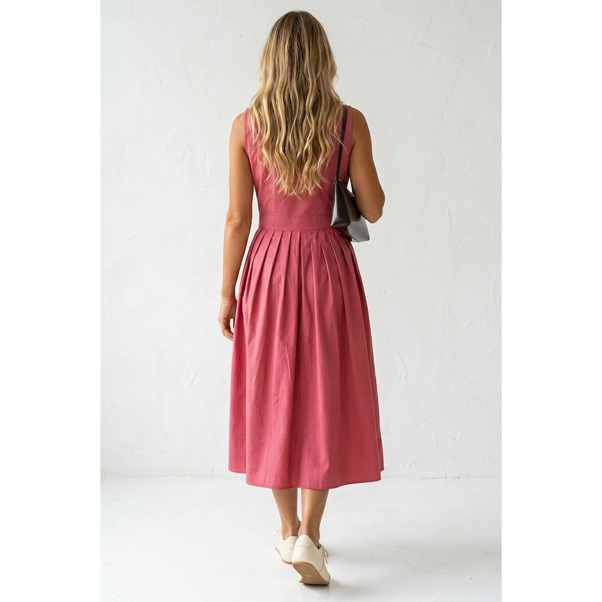 Bloom Sleeveless Midi Shirt Dress