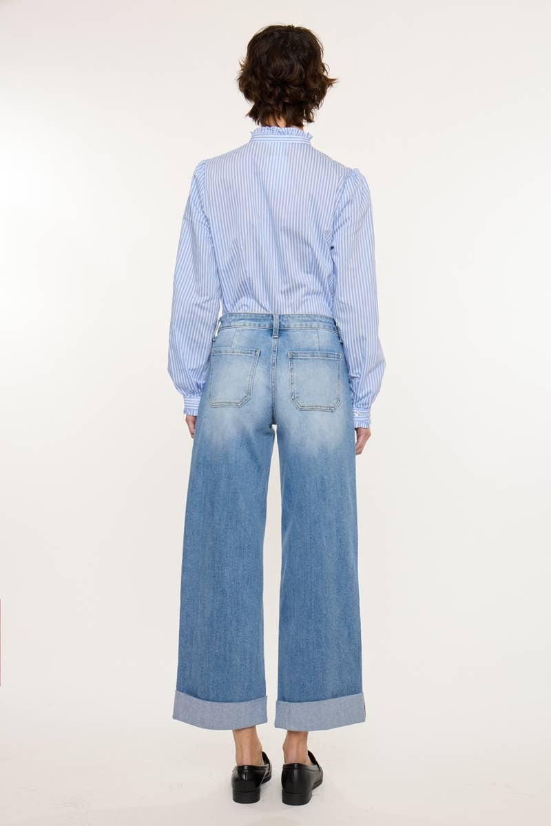 Sally Cropped Wide Leg Jeans