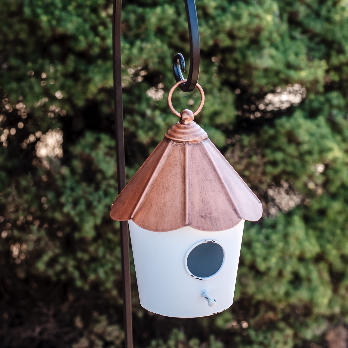 Short Copper Finish Birdhouse