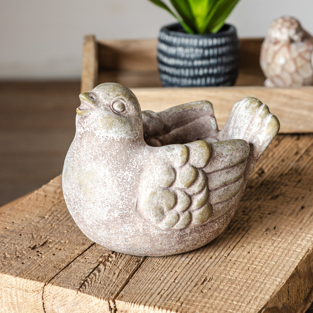 Song Bird Cement Planter