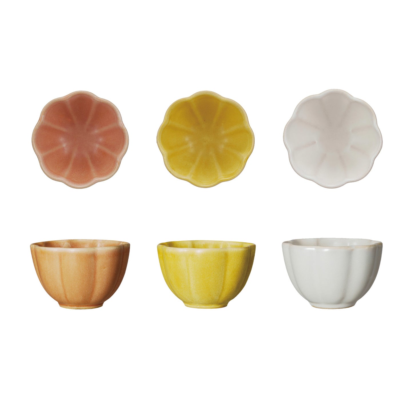 Evelynn Stoneware Flower Bowls