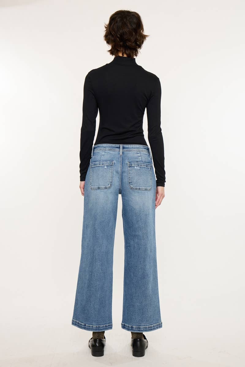 Wendy Mid Rise Wide Leg Jeans