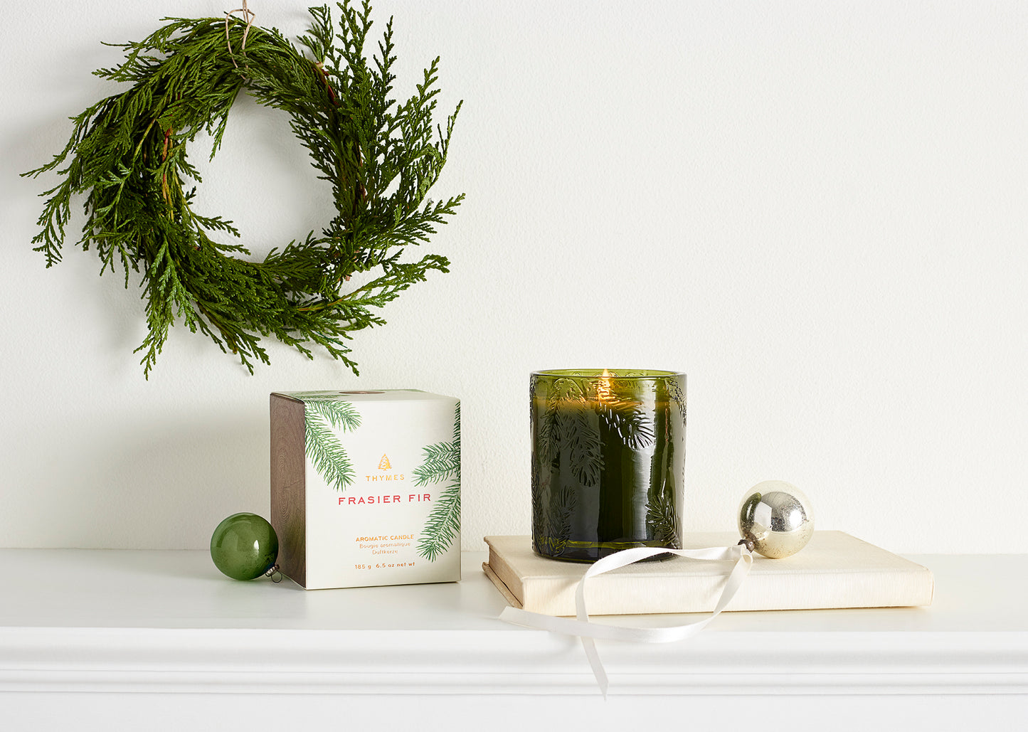 Frasier Fir Green Glass Candle