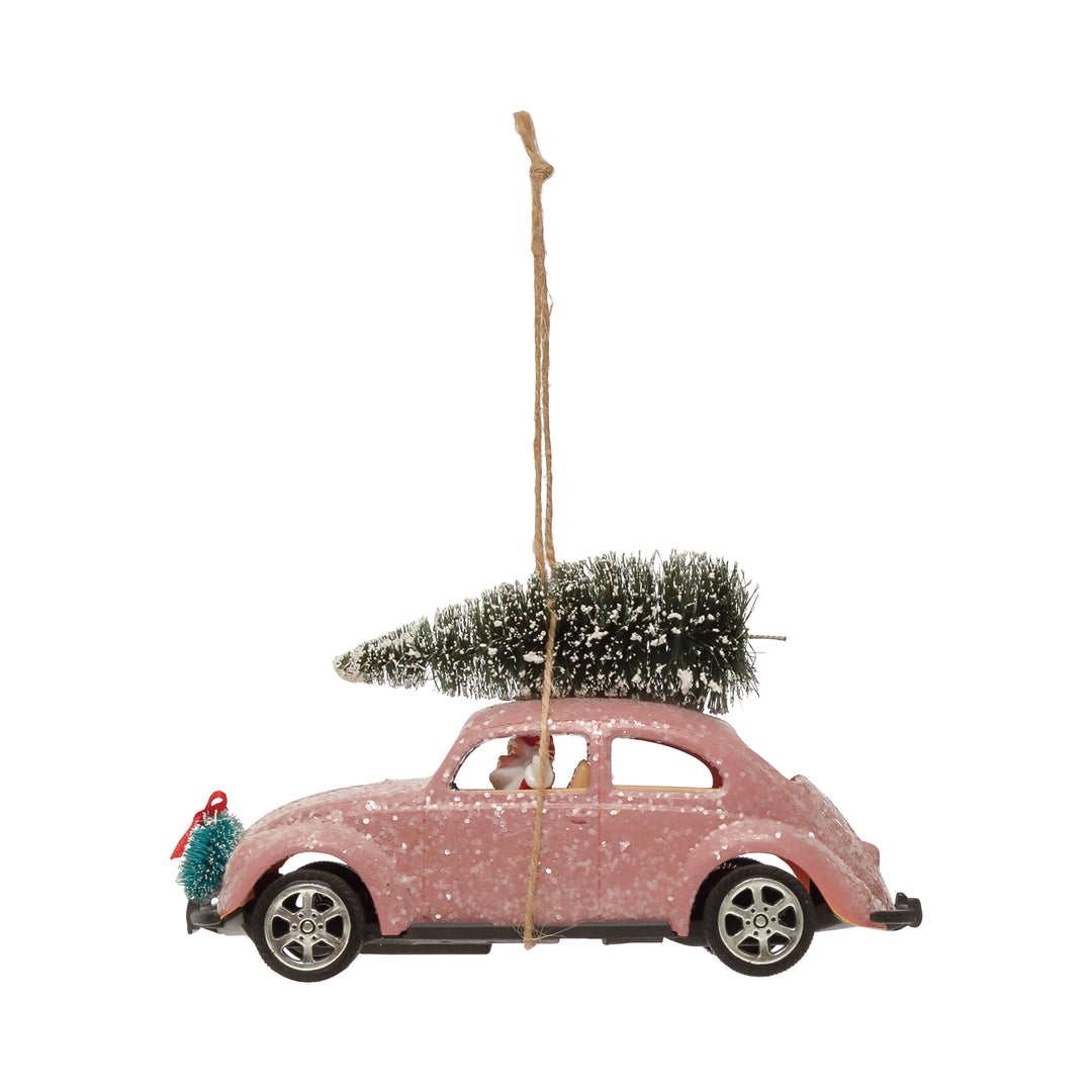 Glitter Pink Car Ornament