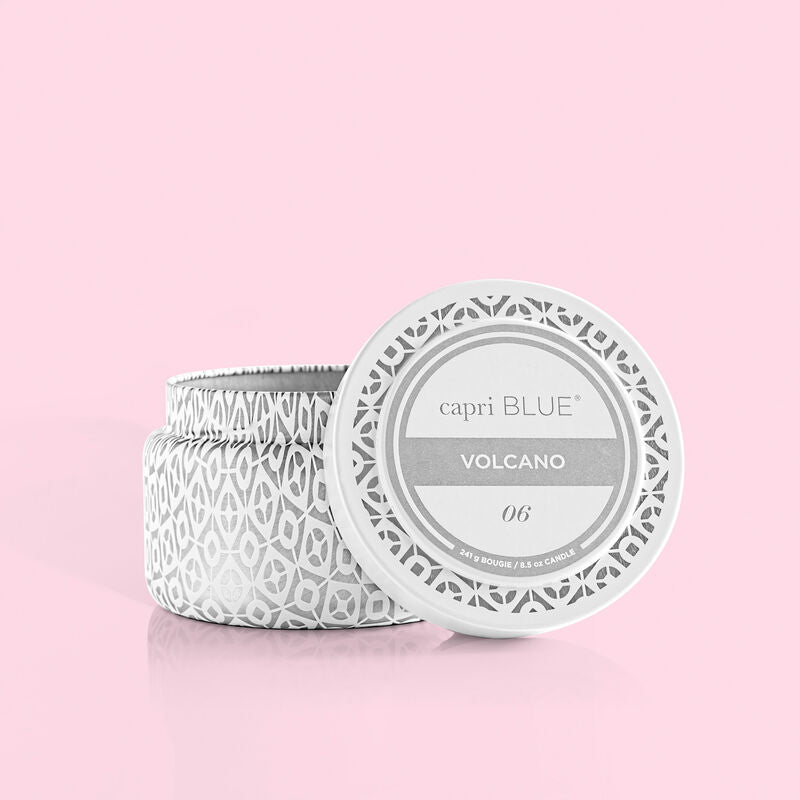 Volcano White Printed Tin - 8.5 oz