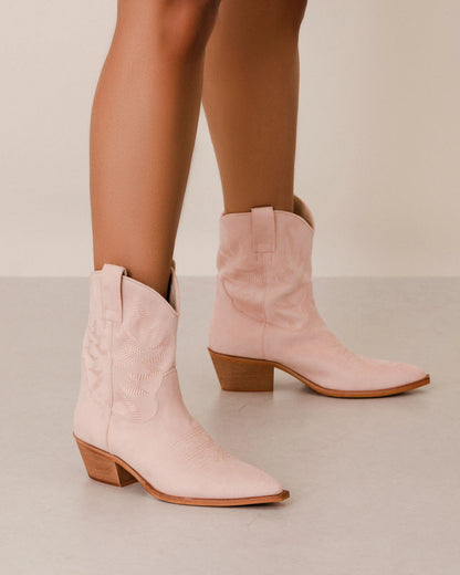 Carrie Short Pink Western Boots