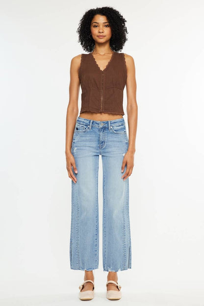 Vicky Mid Rise Straight Leg Jeans