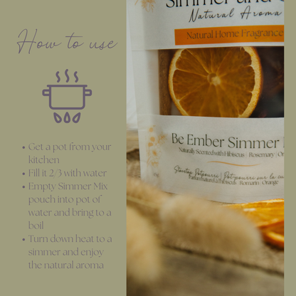 Be Ember Fall Simmer Pot Mix, Natural Autumn Spice Aroma