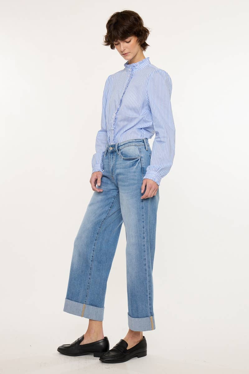 Sally Cropped Wide Leg Jeans