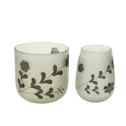 Charcoal Rosalie Etched Votives