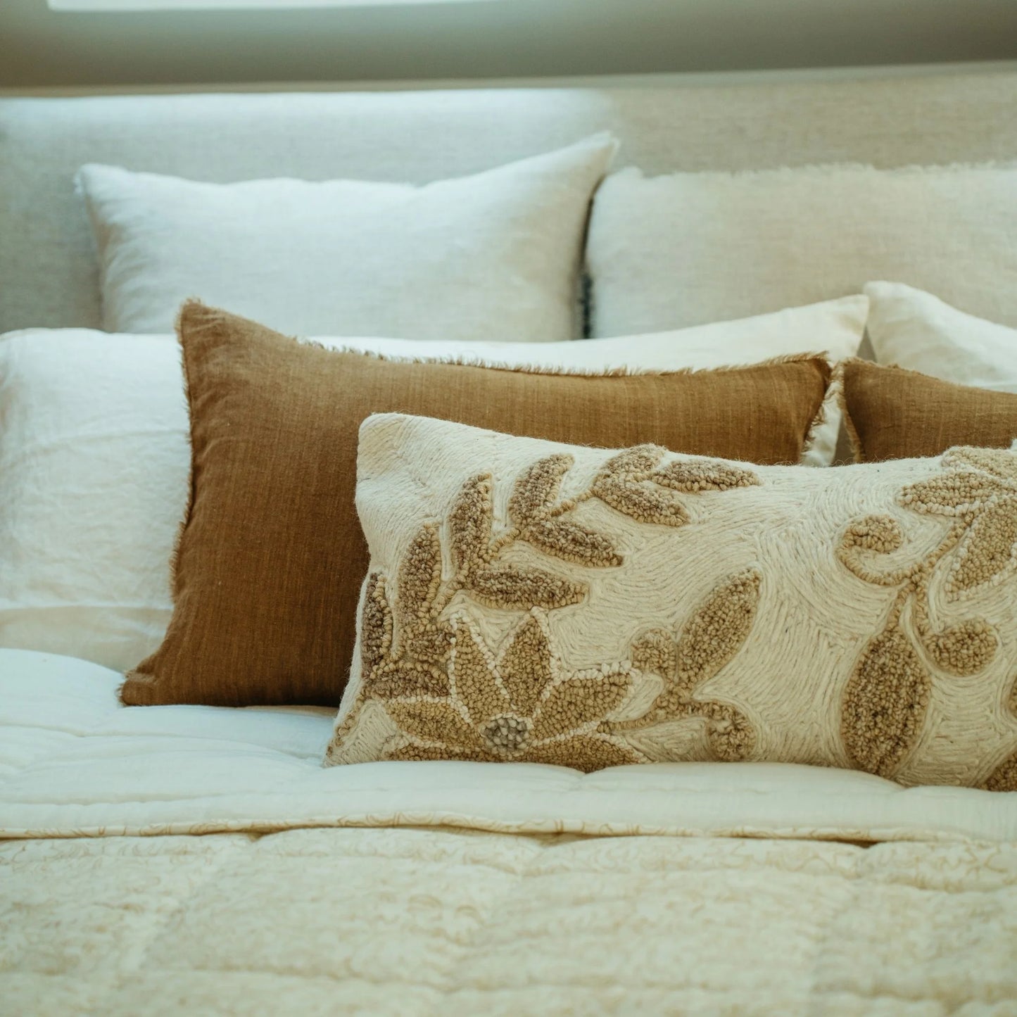 16x24 Hazelnut Lina Linen Pillow