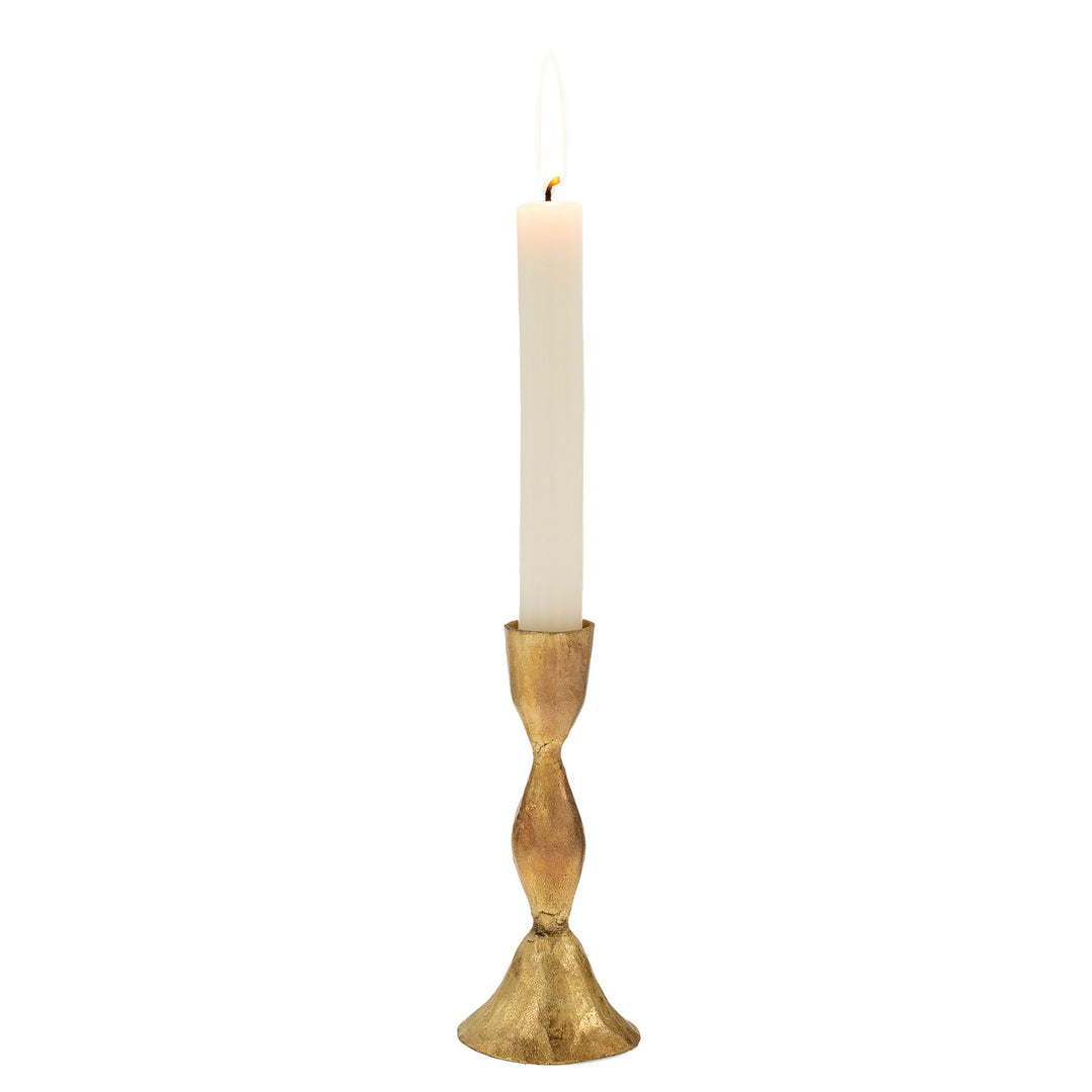 Gold Zora Forged Candlesticks