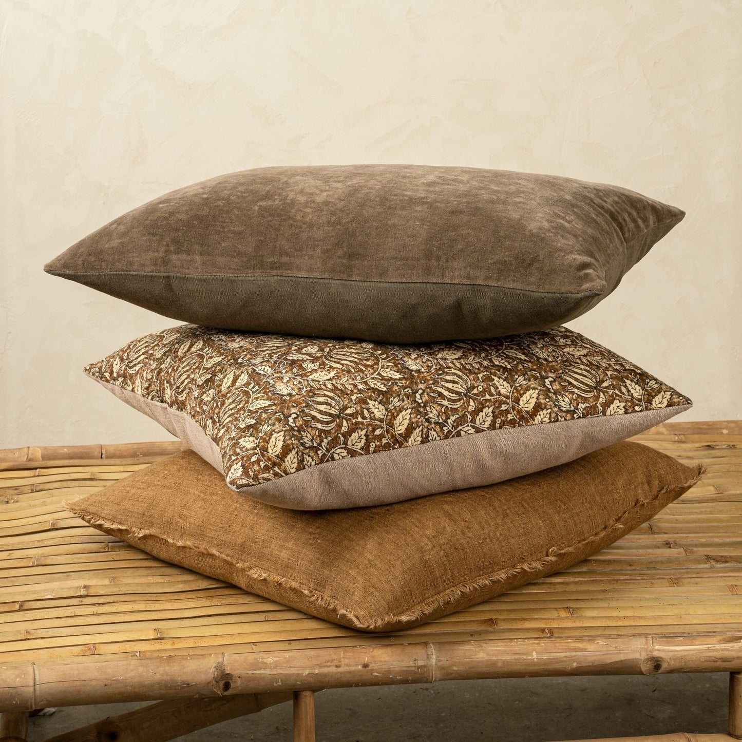 Carob Cali Velvet Pillow