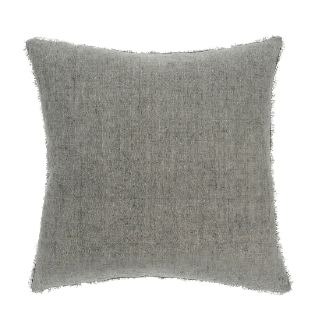 20" Grey Lina Linen Pillow