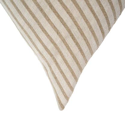 Natural Pinstripe Linen Pillow - 16x24