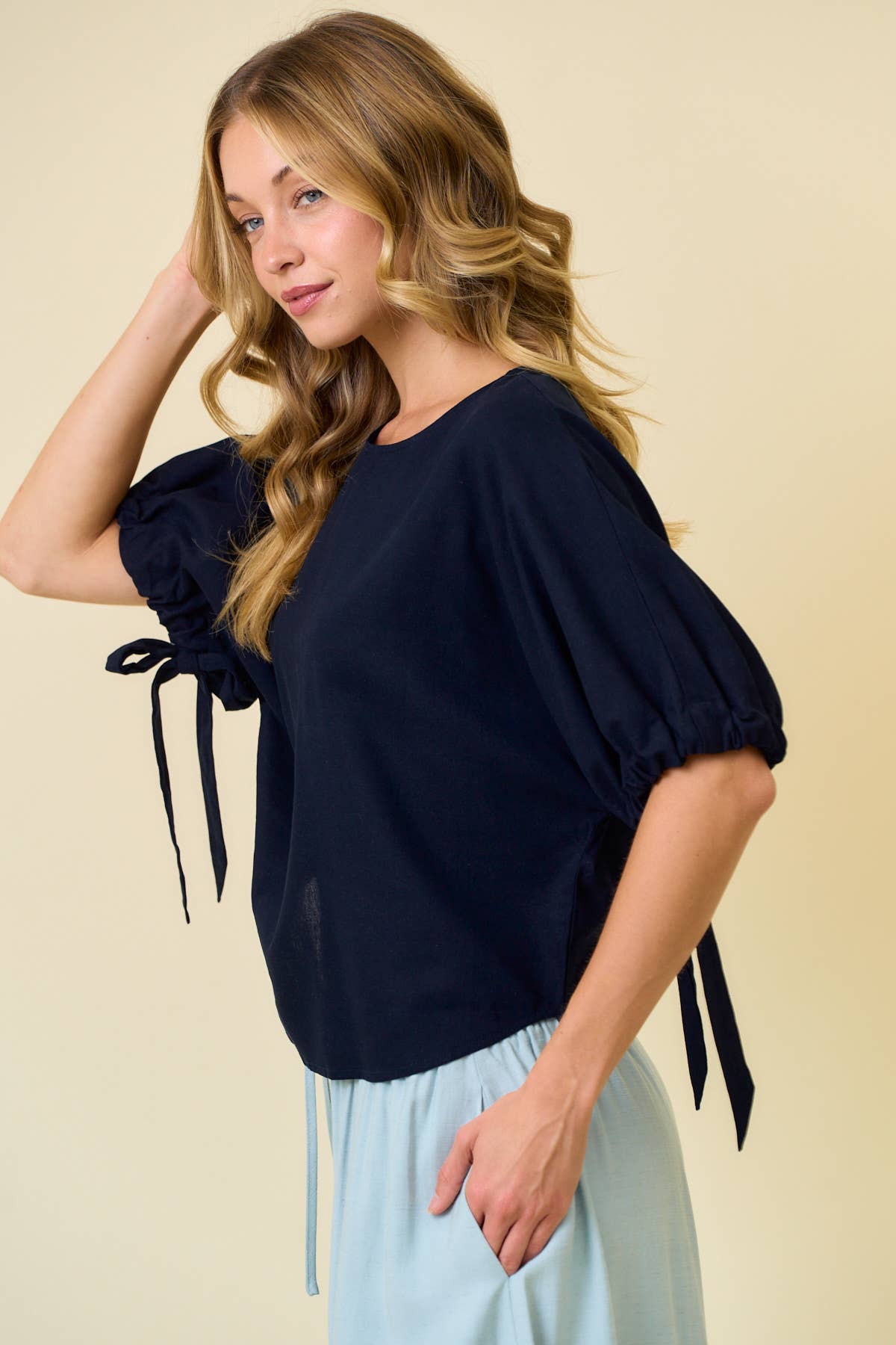 Lisa Sleeve Tie Detail Top