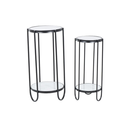 Zeke Round Marble Plant Stands