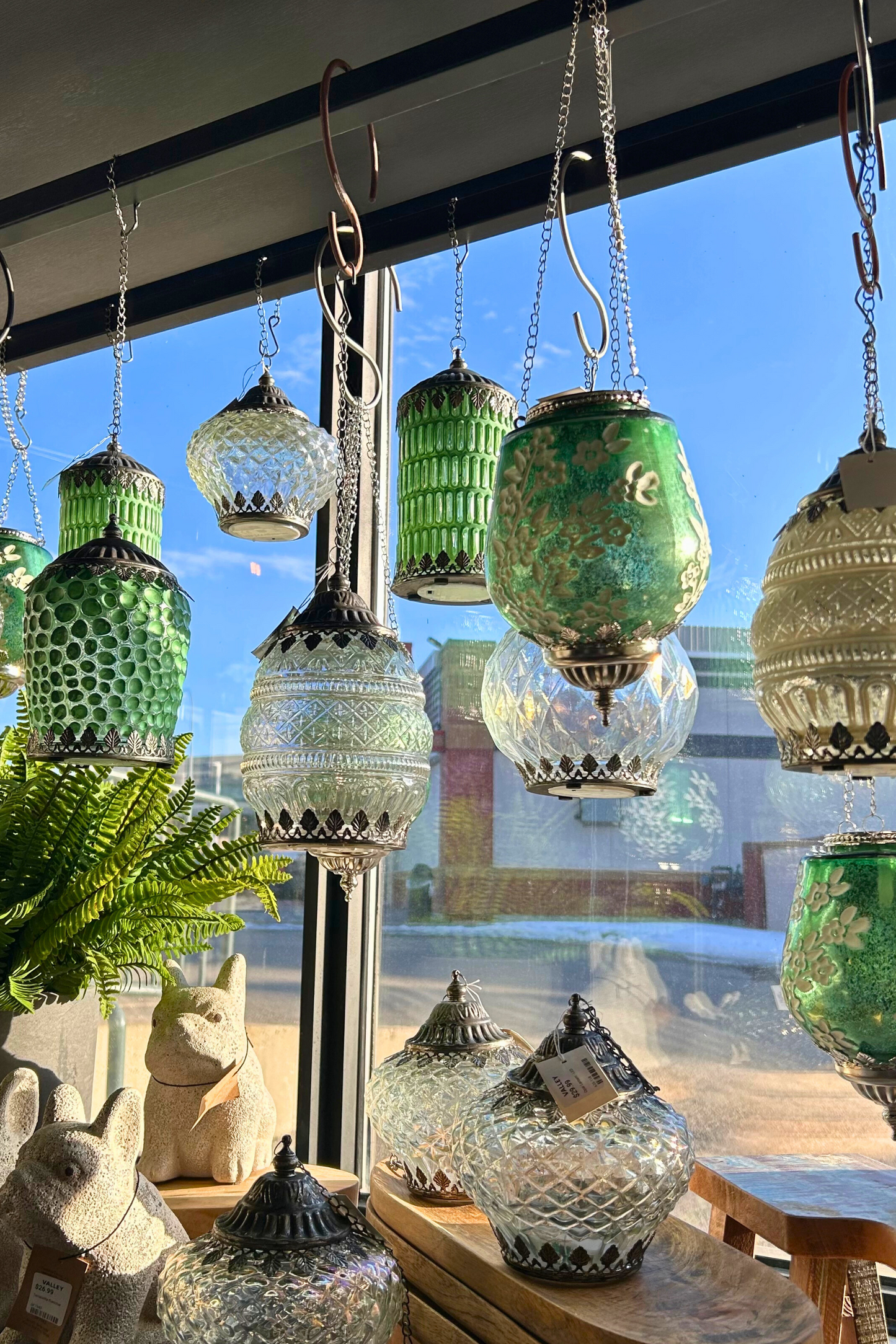 Bubble Emerald Lantern - LED