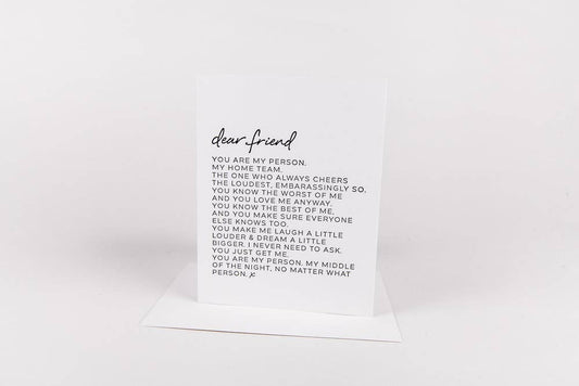 Dear Friend Greeting Card