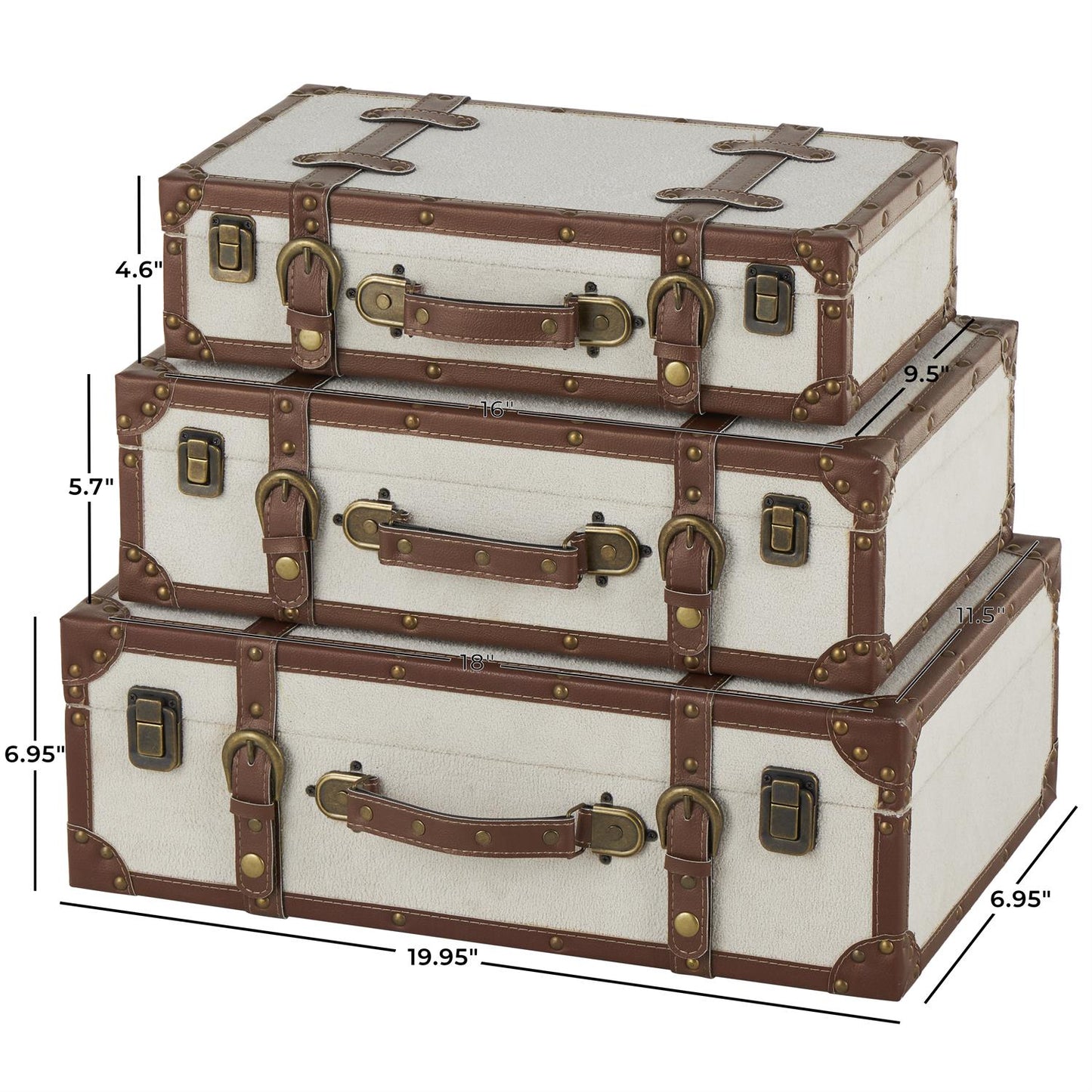 Mountain Lodge Suitcase Storage Boxes