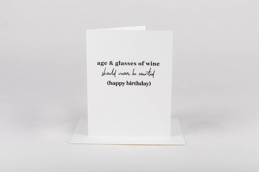 Age & Wine Greeting Card