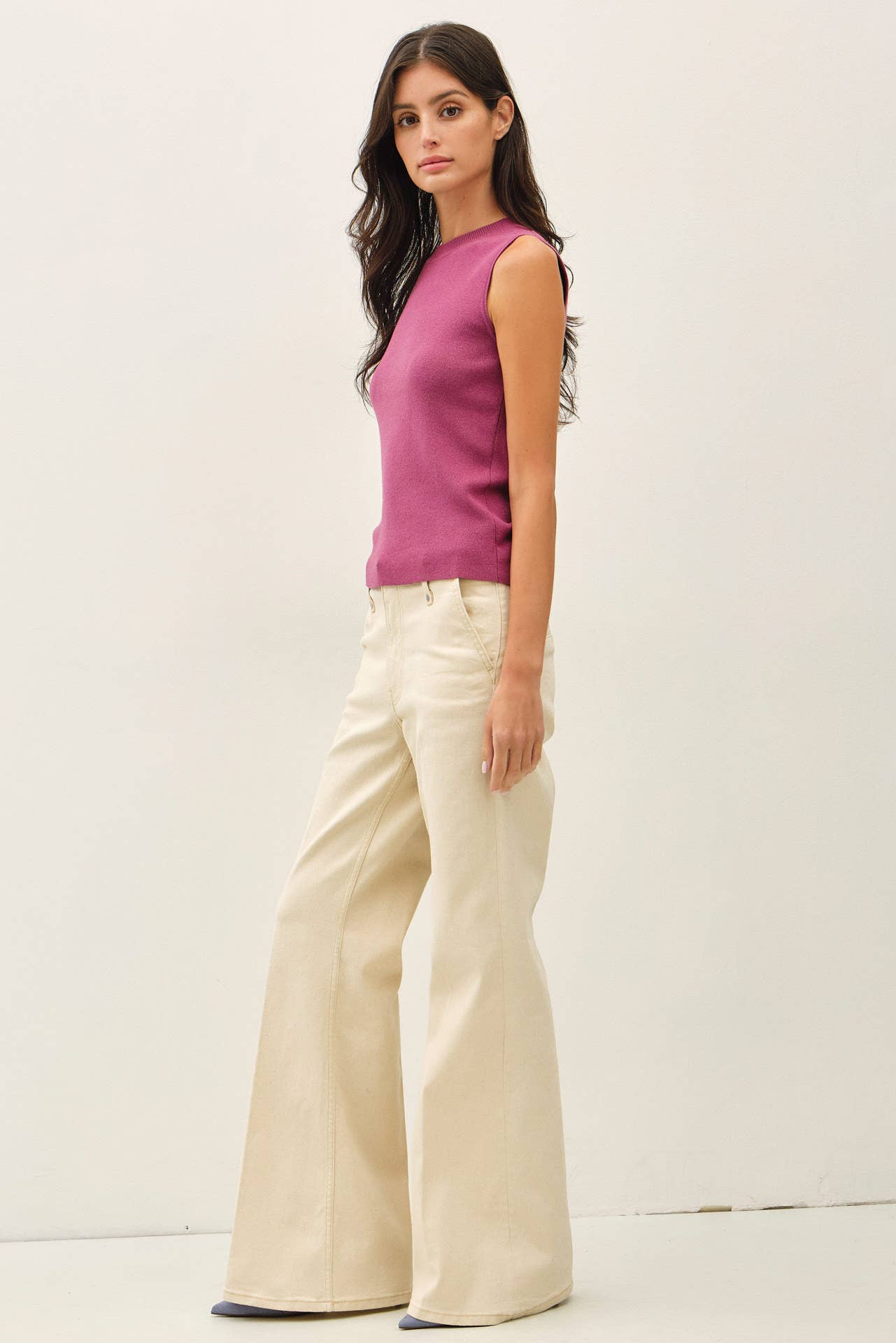 Jane Sleeveless Slim Knitted Tank Top