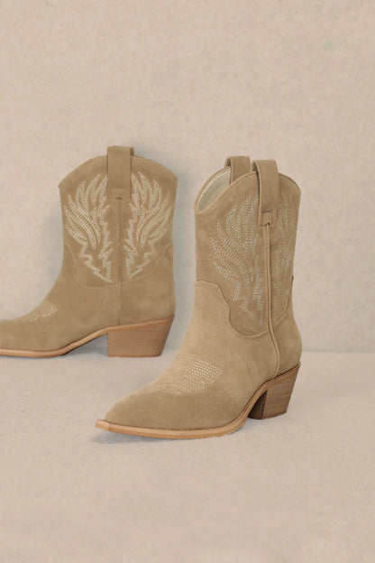 Carrie Short Taupe Western Boots