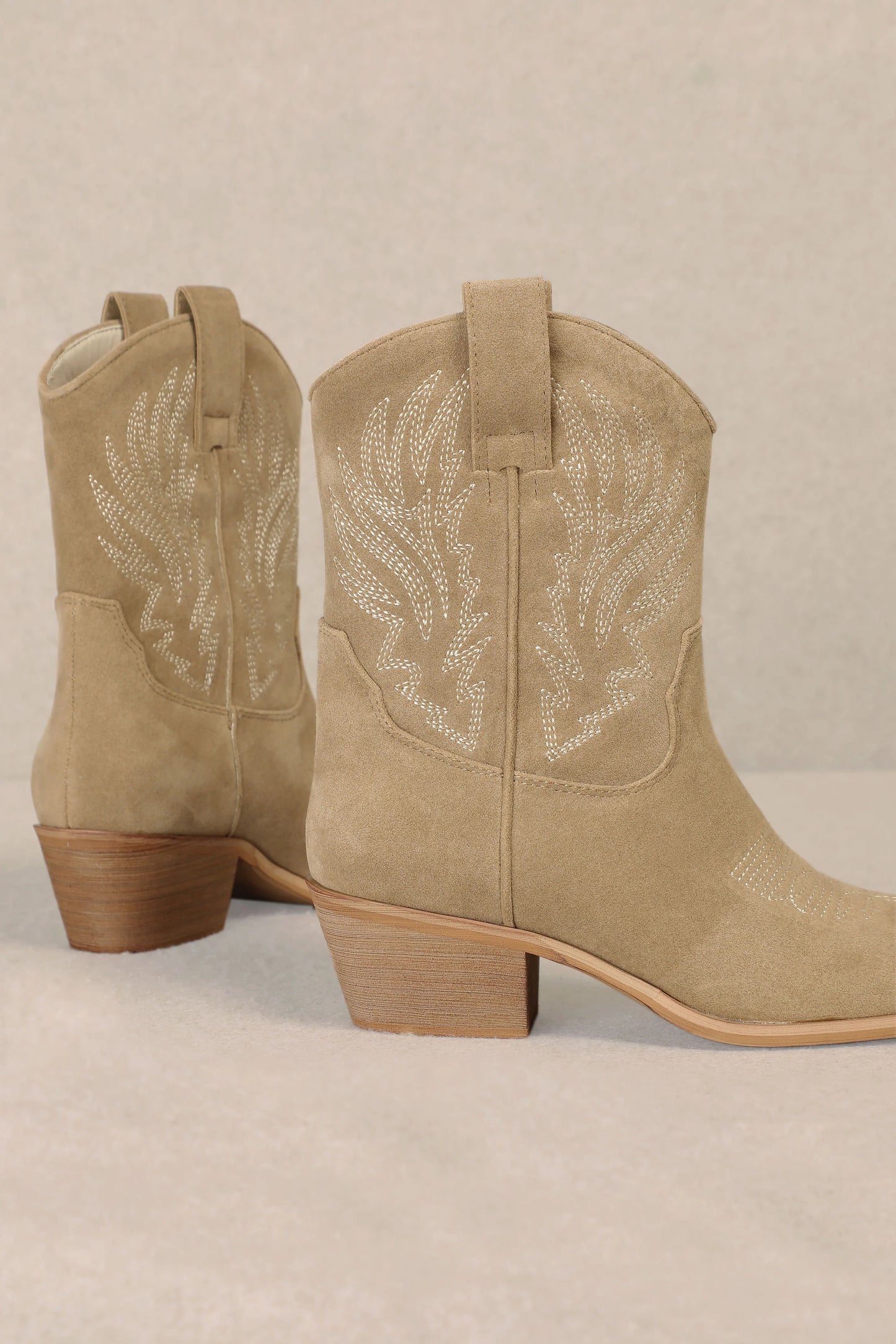 Carrie Short Taupe Western Boots