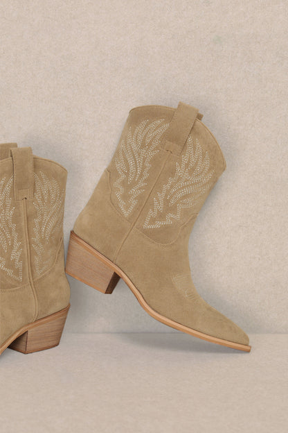 Carrie Short Taupe Western Boots