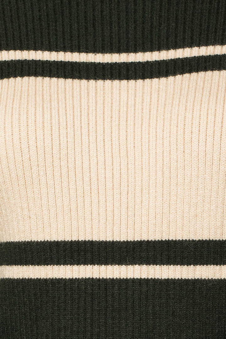 Andy Contrast Stripe Mock Neck Sweater