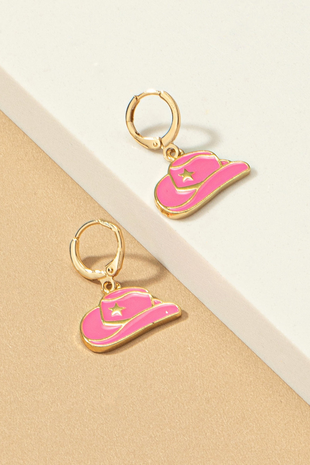 Cowboy Hat Drop Earrings