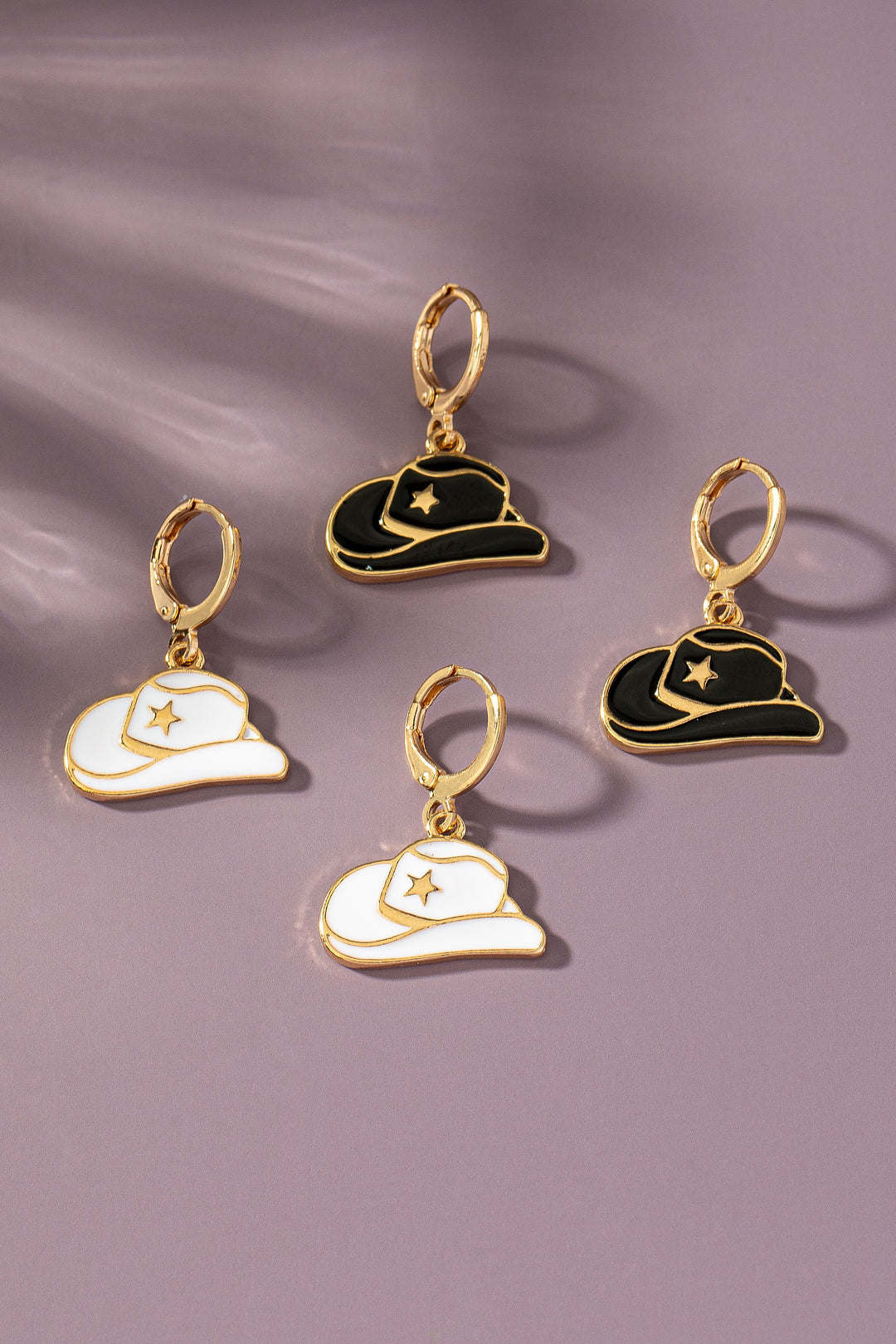 Cowboy Hat Drop Earrings