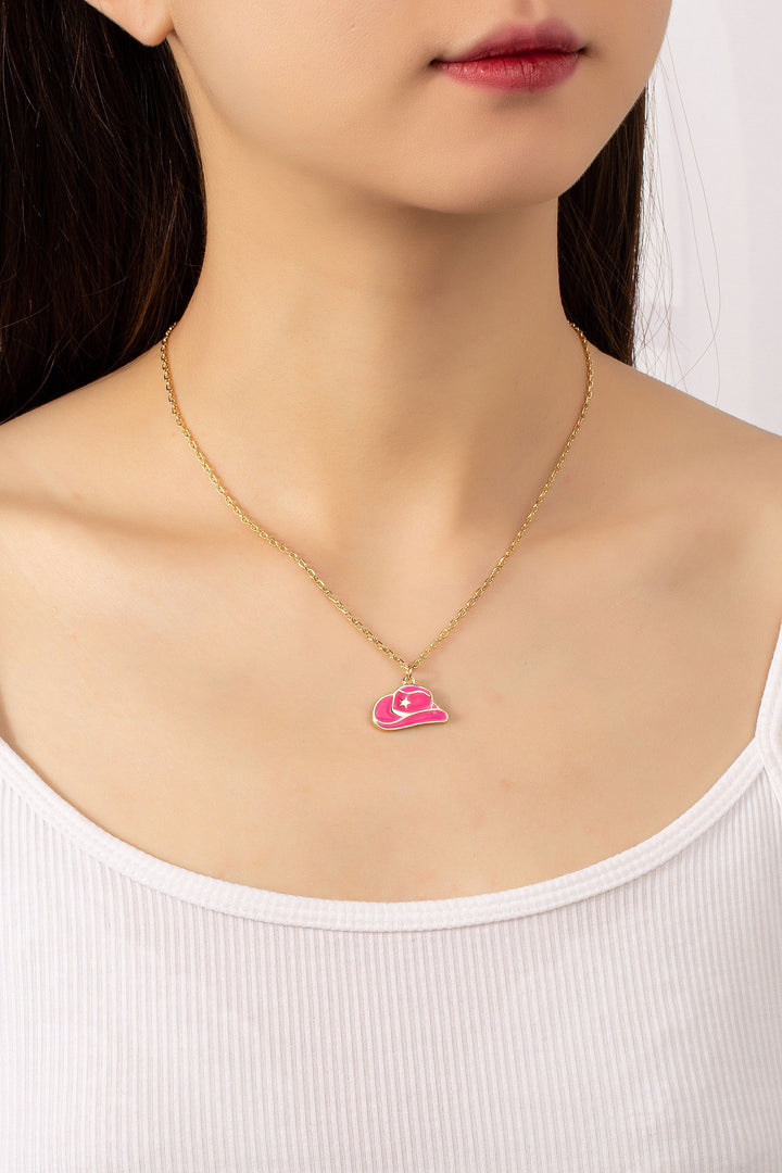 Miranda Cowboy Hat Pendant Necklace