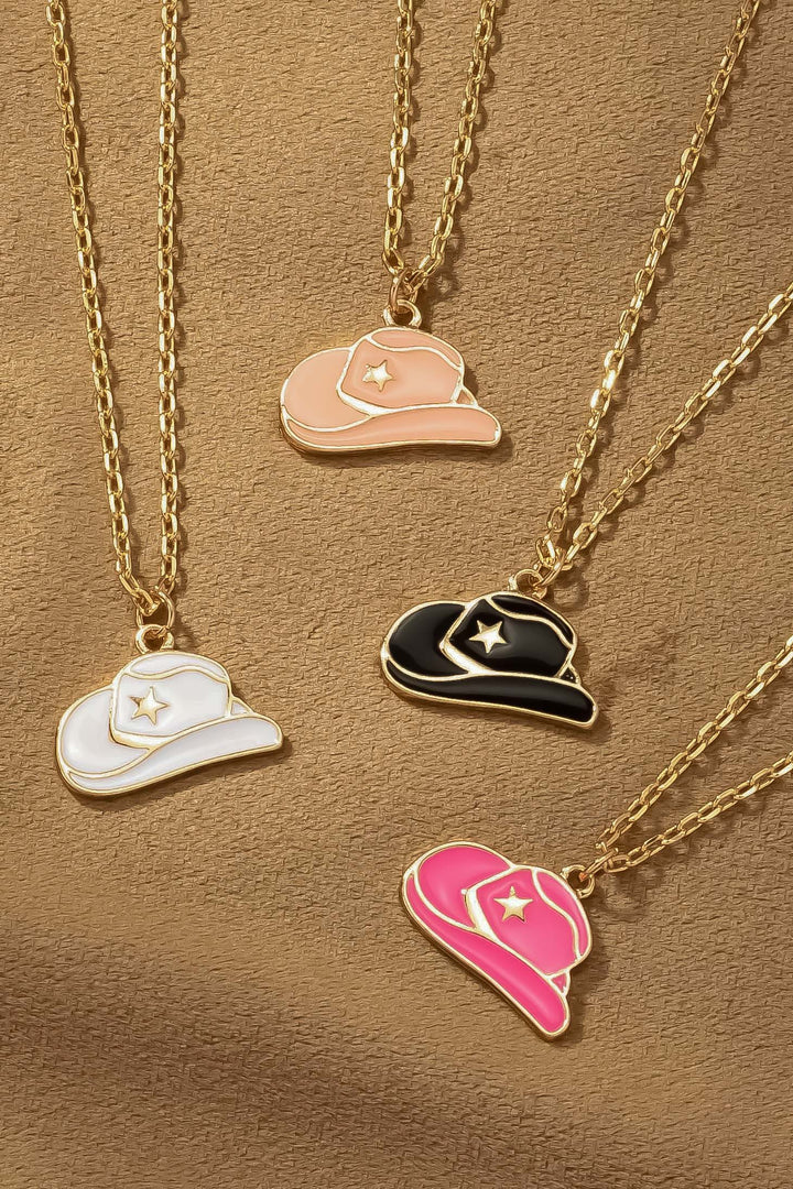 Miranda Cowboy Hat Pendant Necklace