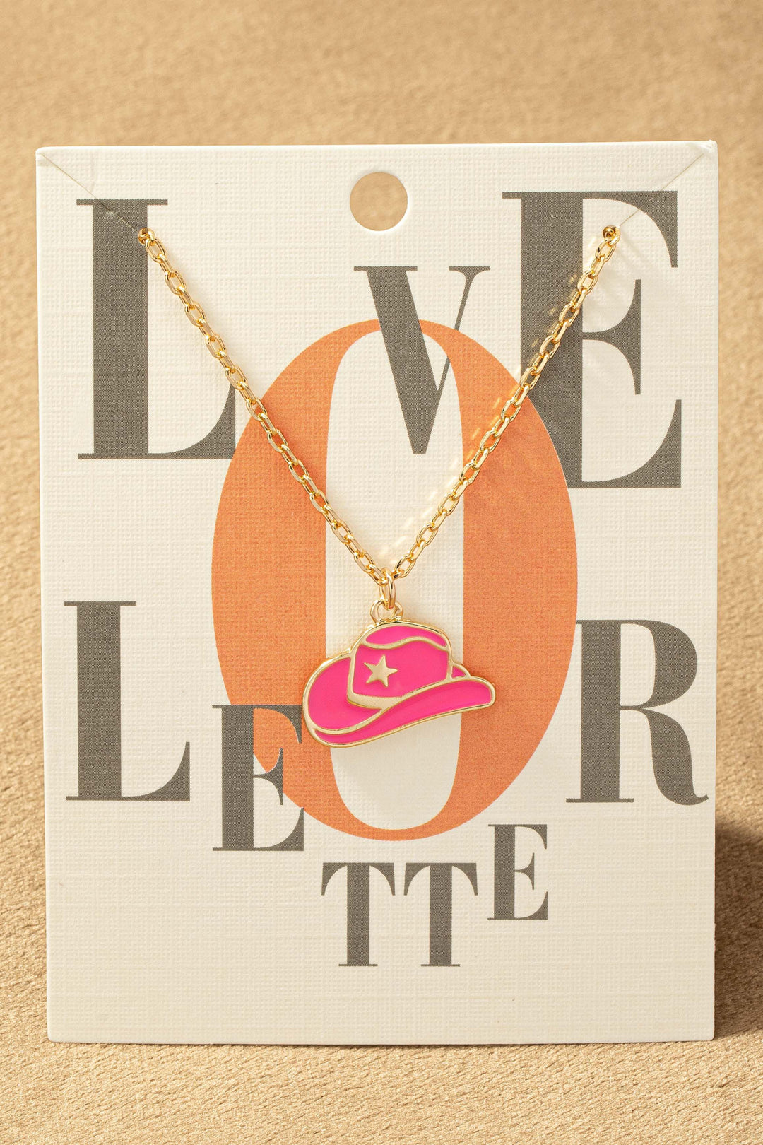 Miranda Cowboy Hat Pendant Necklace